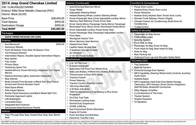 2014 Jeep Grand Cherokee Limited 2014 Jeep Grand Cherokee Limited