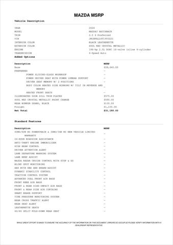 2026 Mazda Mazda3 2.5 S Preferred