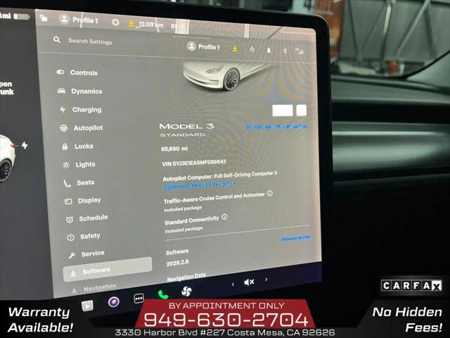 2021 Tesla Model 3 Standard Range Plus Rear-Wheel Drive