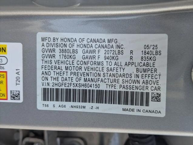 2025 Honda Civic Sport