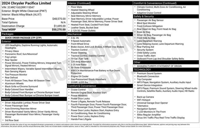 2024 Chrysler Pacifica Limited