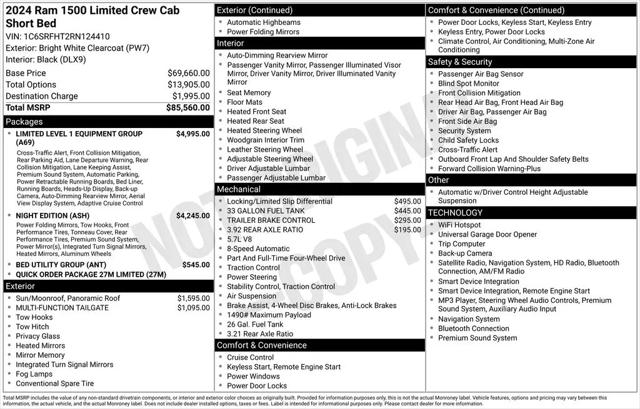 2024 Ram 1500 Limited Crew Cab 4x4 5'7" Box