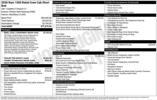 2026 Ram 1500 Rebel Crew Cab 4x4 57 Box