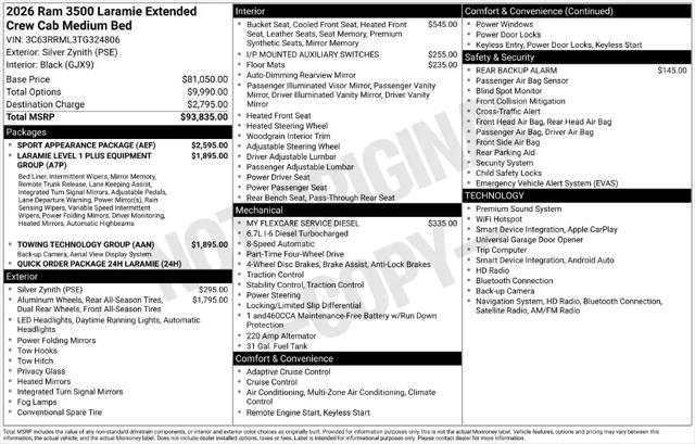2026 Ram 3500 Laramie Mega Cab 4x4 64 Box