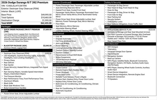 2026 Dodge Durango R/T 392 Premium AWD for sale in Naperville, IL