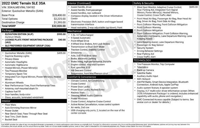 2022 GMC Terrain FWD SLE