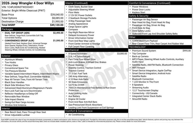 2026 Jeep Wrangler 4-Door Willys '41 for sale in Enumclaw, WA