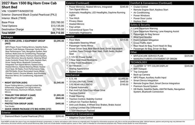 2027 Ram 1500 Big Horn