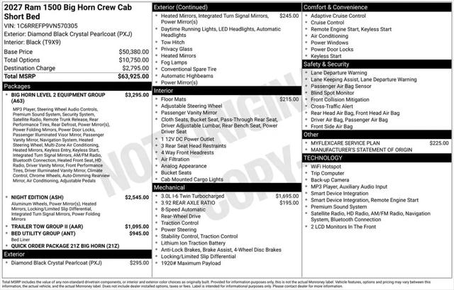 2027 Ram 1500 Big Horn
