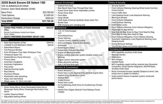 2020 Buick Encore GX FWD Select for sale in Tinley Park, IL