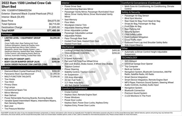 2022 Ram 1500 Limited Crew Cab 4x4 57 Box
