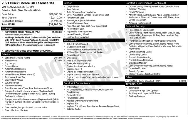2021 Buick Encore GX AWD Essence