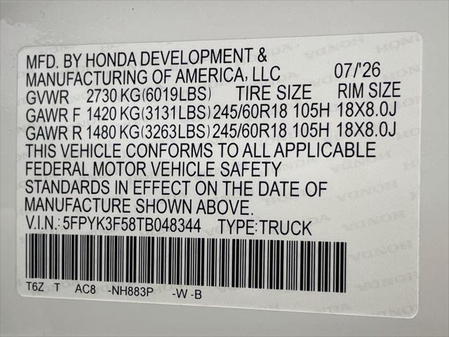 2026 Honda Ridgeline RTL