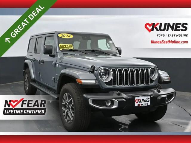 2024 Jeep Wrangler 4-Door Sahara 4x4 for sale in East Moline, IL