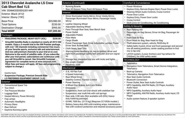 2013 Chevrolet Avalanche LS