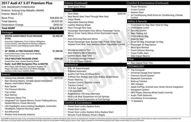 2017 Audi A7 3.0T Premium Plus for sale in Greensboro, NC