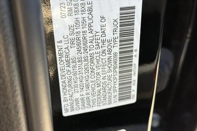 2023 Honda Ridgeline RTL