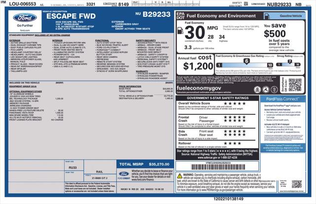 Used 2022 Ford Escape SEL For Sale in Muscle Shoals, AL