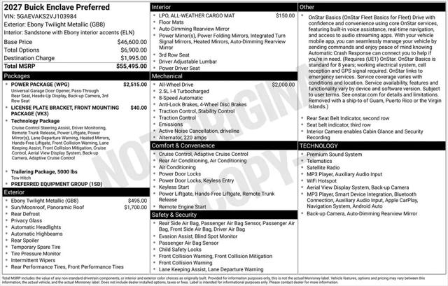 2027 Buick Enclave Preferred for sale in White Plains, NY