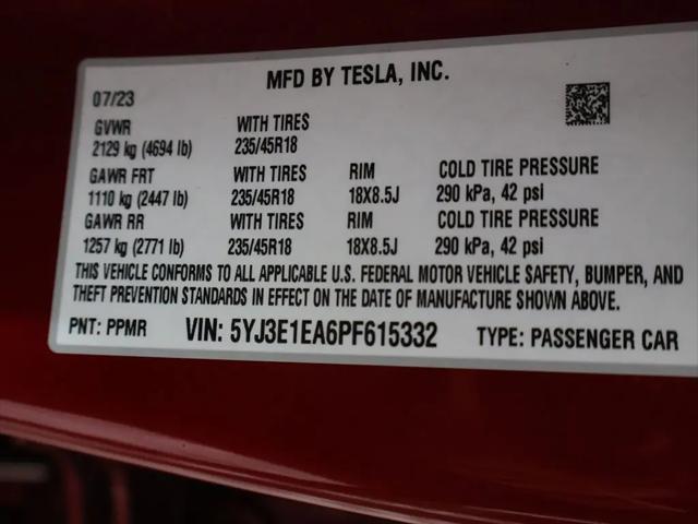 2023 Tesla Model 3 Rear-Wheel Drive