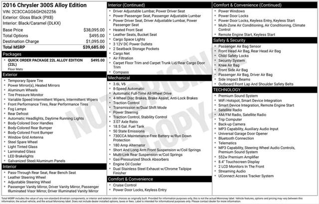 2016 Chrysler 300 300S Alloy Edition
