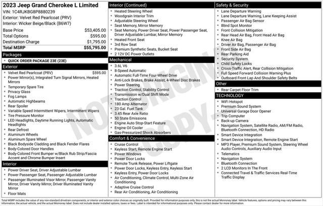 2023 Jeep Grand Cherokee L Limited 4x4