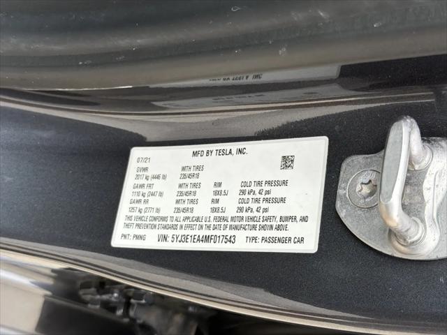 2021 Tesla Model 3 Standard Range Plus Rear-Wheel Drive