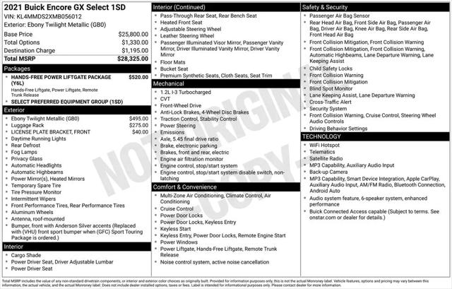 2021 Buick Encore GX FWD Select