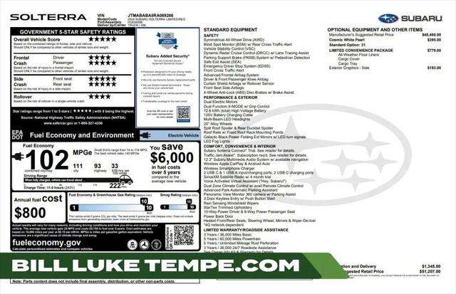 2024 Subaru Solterra Limited for sale in Tempe, AZ