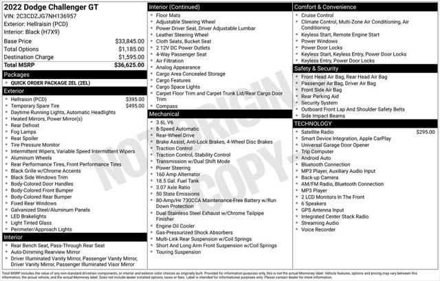 2022 Dodge Challenger GT 2022 Dodge Challenger GT