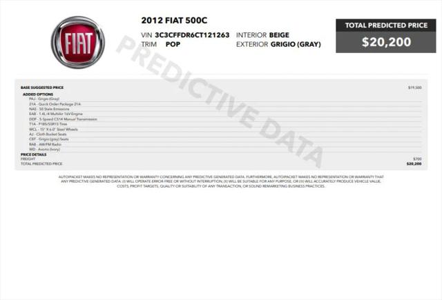 2012 Fiat 500c Pop for sale in Stafford, VA
