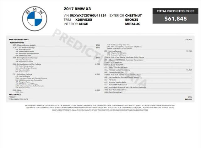 2017 BMW X3 xDrive35i for sale in Stafford, VA