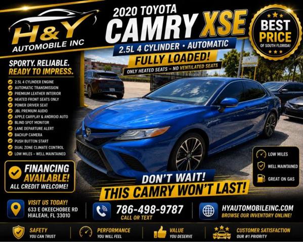 2020 Toyota Camry XSE for sale in Hialeah, FL