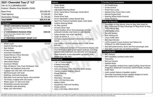 2021 Chevrolet Trax FWD LT