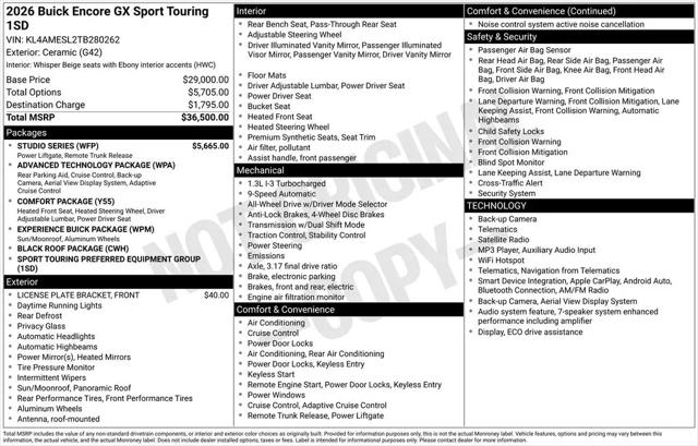 2026 Buick Encore GX Sport Touring AWD