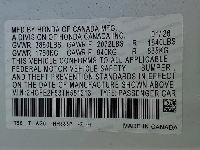 2026 Honda Civic Sport