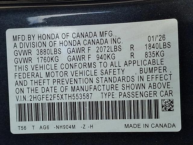 2026 Honda Civic Sport