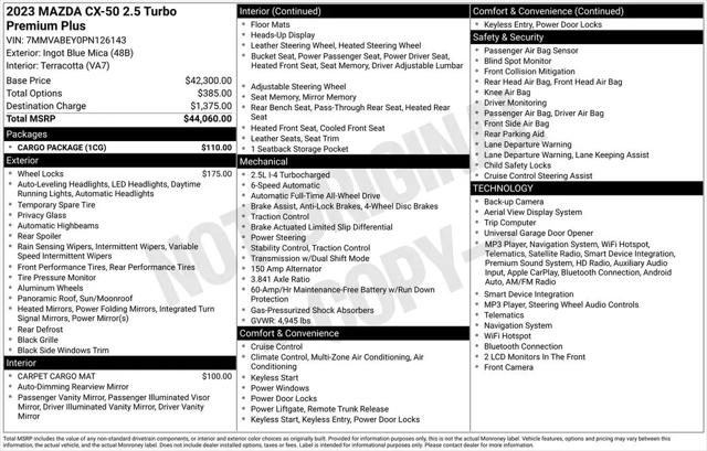 2023 Mazda CX-50 2.5 Turbo Premium Plus for sale in Tinley Park, IL