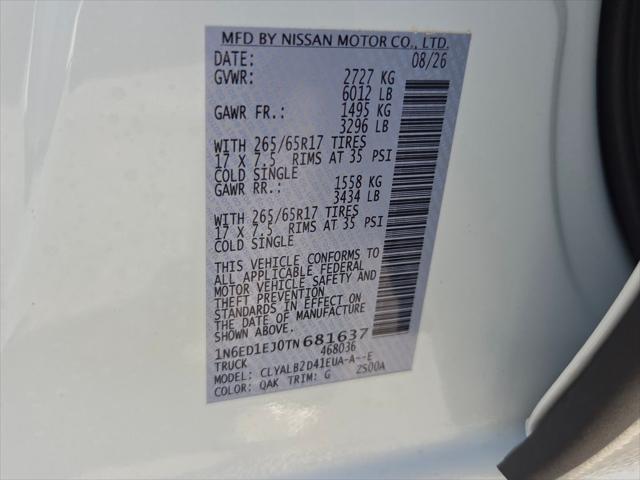 2026 Nissan Frontier Crew Cab SV 4x2