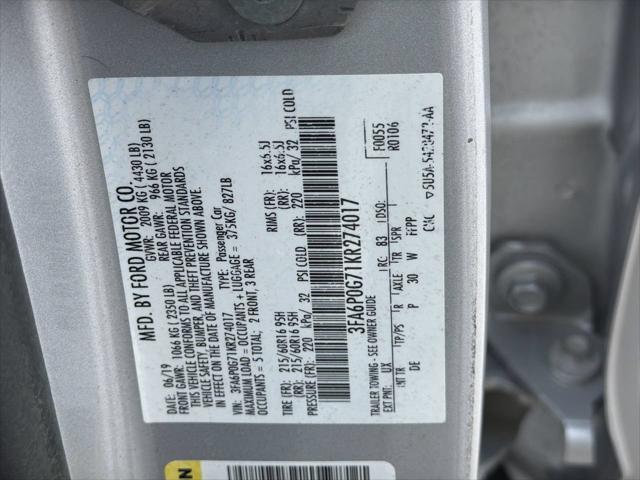 2019 Ford Fusion S