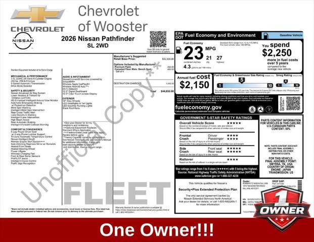 2026 Nissan Pathfinder SL for sale in Wooster, OH