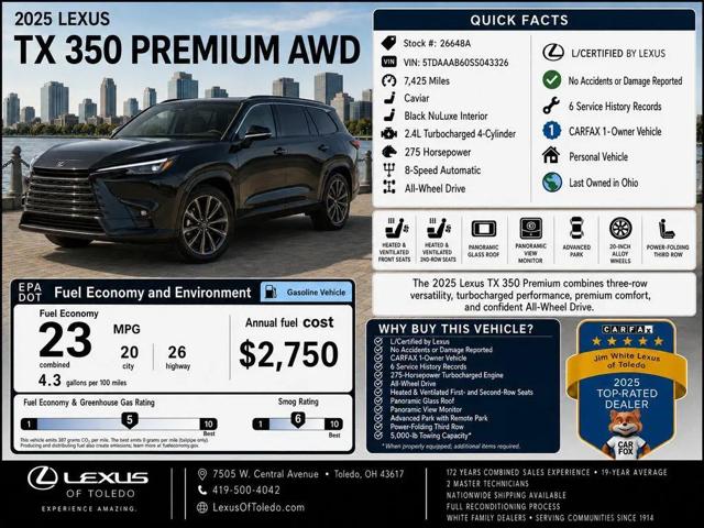 2025 Lexus TX 350 Premium for sale in Toledo, OH