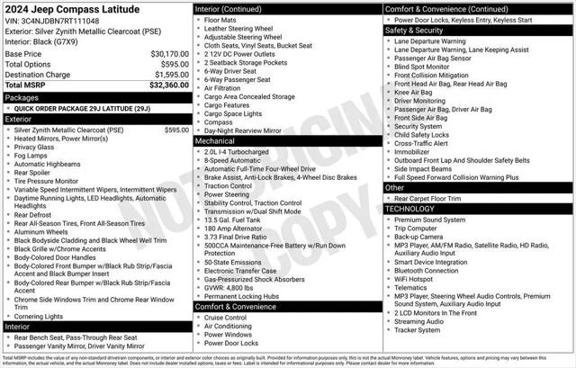 2024 Jeep Compass Latitude 4x4 for sale in Amherst, OH