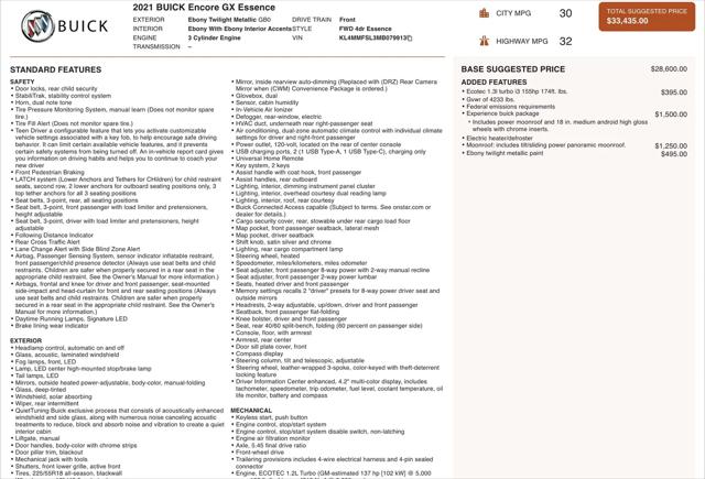 2021 Buick Encore GX FWD Essence