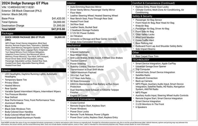 2024 Dodge Durango GT Plus RWD