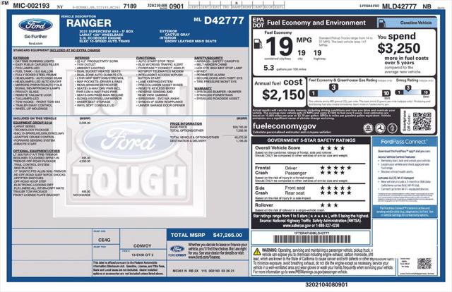 2021 Ford Ranger LARIAT