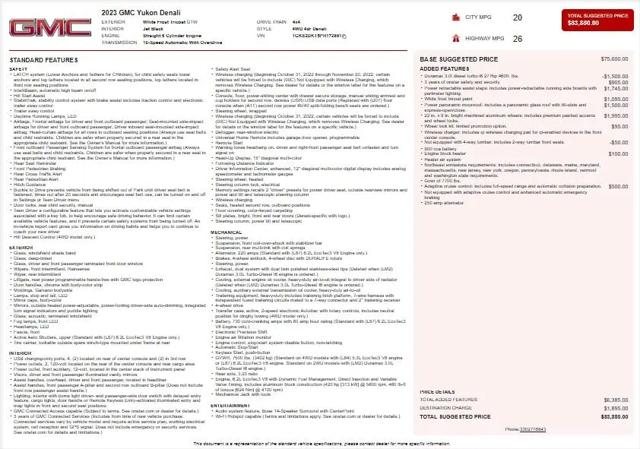 2023 GMC Yukon 4WD Denali for sale in Calcutta, OH