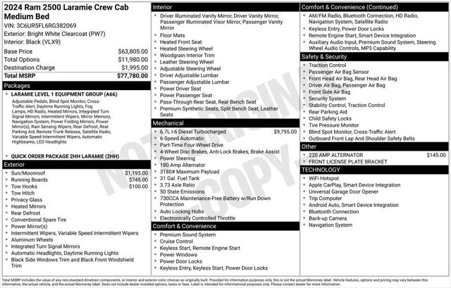 2024 Ram 2500 Laramie Crew Cab 4x4 6'4" Box