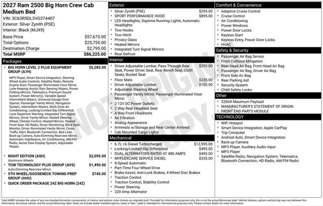 2027 Ram 2500 Big Horn