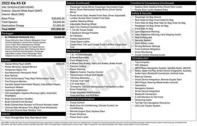 2022 Kia K5 EX for sale in McKinney, TX